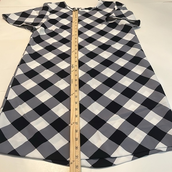 Ann Taylor Gingham Ruffle Sleeve Shift Dress Size 4 - Picture 4 of 12